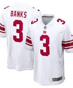 Men's New York Giants Deonte Banks White Game Jersey JS9524 nicesnker