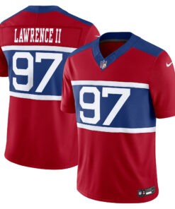 Men's New York Giants Dexter Lawrence II Century Red Alternate Vapor F.U.S.E. Limited Jersey JS6157 nicesnker
