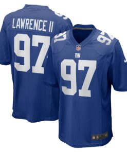 Men's New York Giants Dexter Lawrence II Royal Team Game Player Jersey JS9568 nicesnker