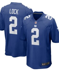 Men's New York Giants Drew Lock Royal Team Game Jersey JS9042 nicesnker