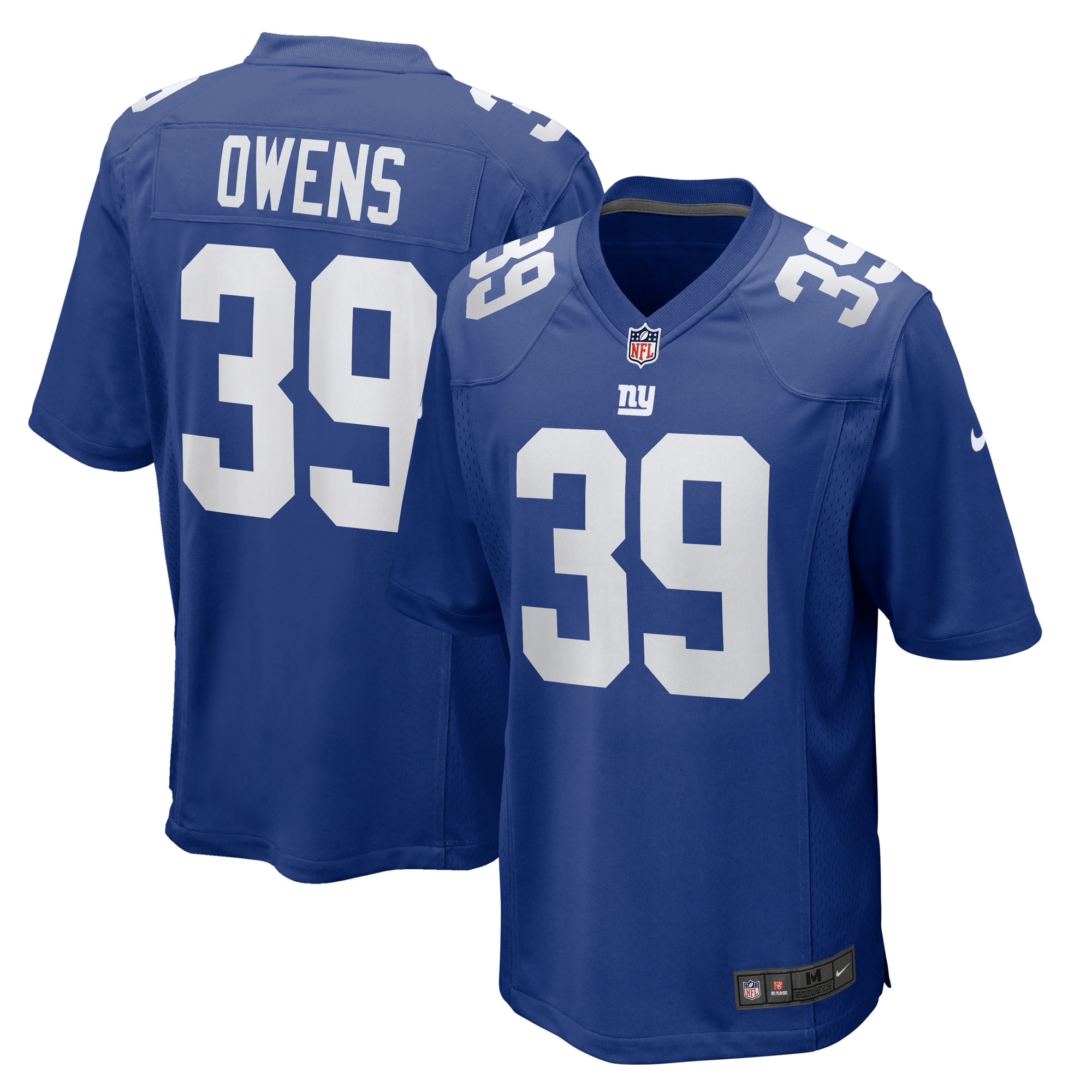 Men's New York Giants Gervarrius Owens Royal Team Game Jersey JS8683 nicesnker