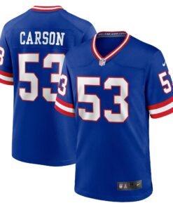 Men's New York Giants Harry Carson Royal Classic Retired Player Game Jersey JS9249 nicesnker
