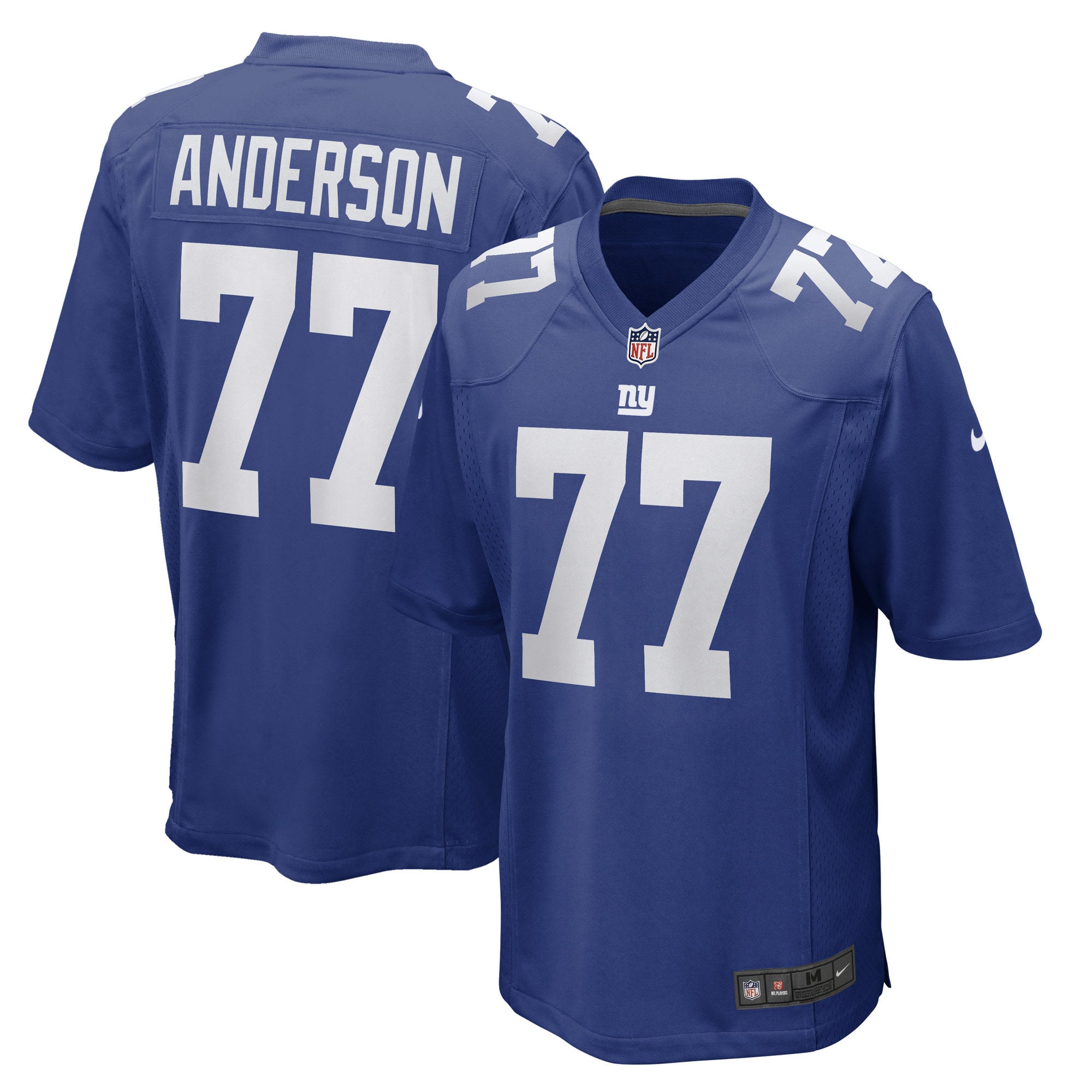 Men's New York Giants Jack Anderson Royal Game Player Jersey JS8903 nicesnker