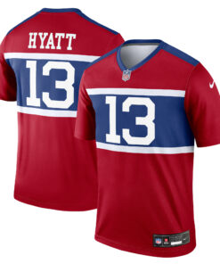 Men's New York Giants Jalin Hyatt Red Alternate Legend Player Performance Top JS2626 nicesnker