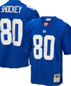 Men's New York Giants Jeremy Shockey Mitchell & Ness Royal Legacy Jersey JS1882 nicesnker