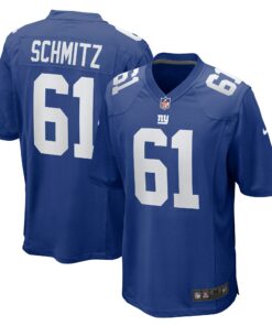 Men's New York Giants John Michael Schmitz Royal Team Game Jersey JS2131 nicesnker