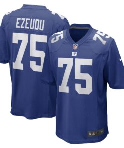 Men's New York Giants Joshua Ezeudu Royal Game Player Jersey JS1532 nicesnker