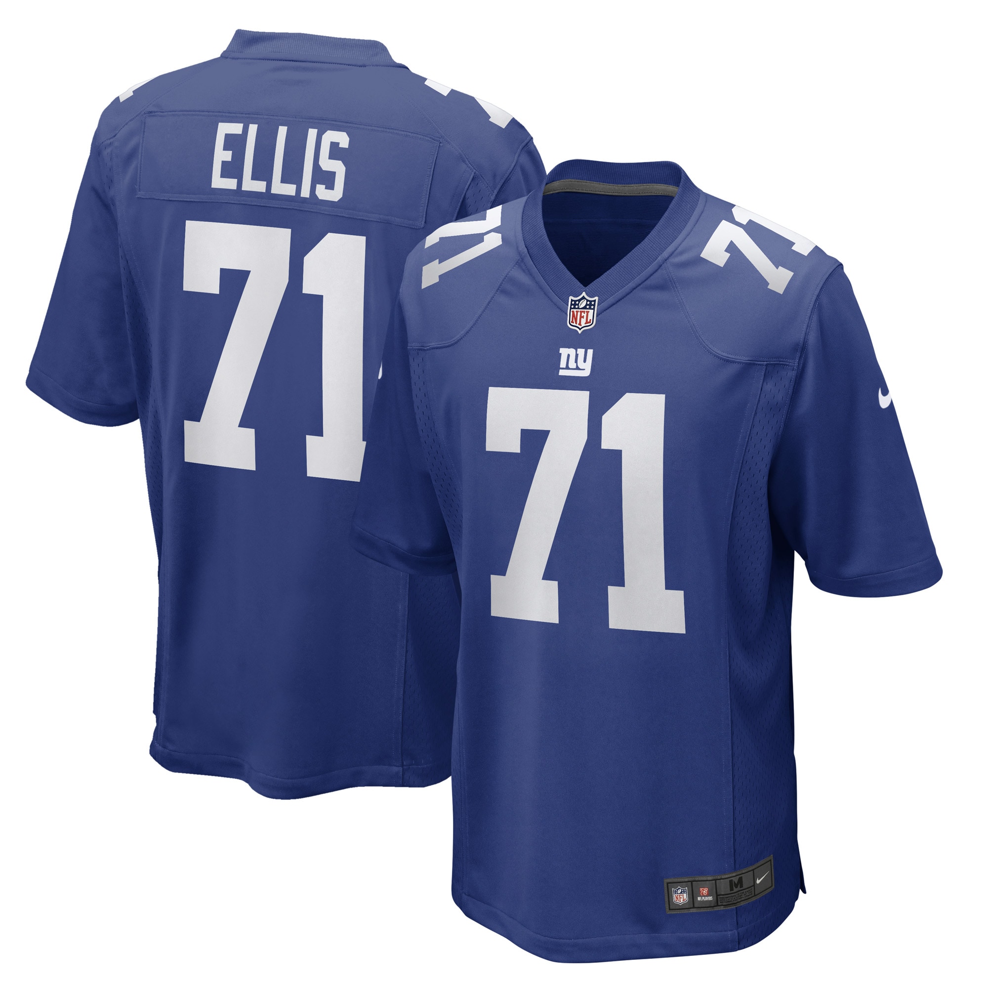 Men's New York Giants Justin Ellis Royal Game Player Jersey JS5709 nicesnker