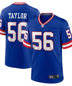 Men's New York Giants Lawrence Taylor Royal Classic Retired Player Game Jersey JS4943 nicesnker