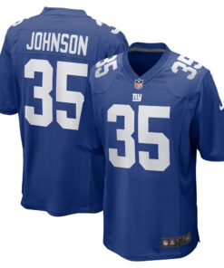 Men's New York Giants Leonard Johnson Royal Game Player Jersey JS9277 nicesnker