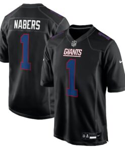 Men's New York Giants Malik Nabers Carbon Black Fashion Jersey JS2312 nicesnker