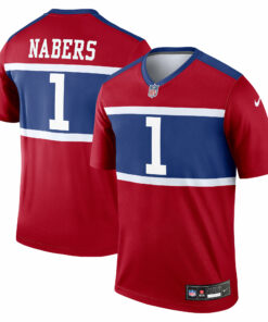 Men's New York Giants Malik Nabers Red Alternate Legend Player Performance Top JS6439 nicesnker