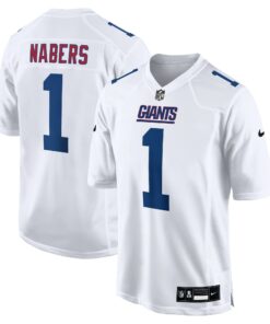 Men's New York Giants Malik Nabers Tundra White Fashion Jersey JS9289 nicesnker