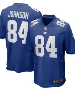 Men's New York Giants Marcus Johnson Royal Home Game Player Jersey JS8788 nicesnker