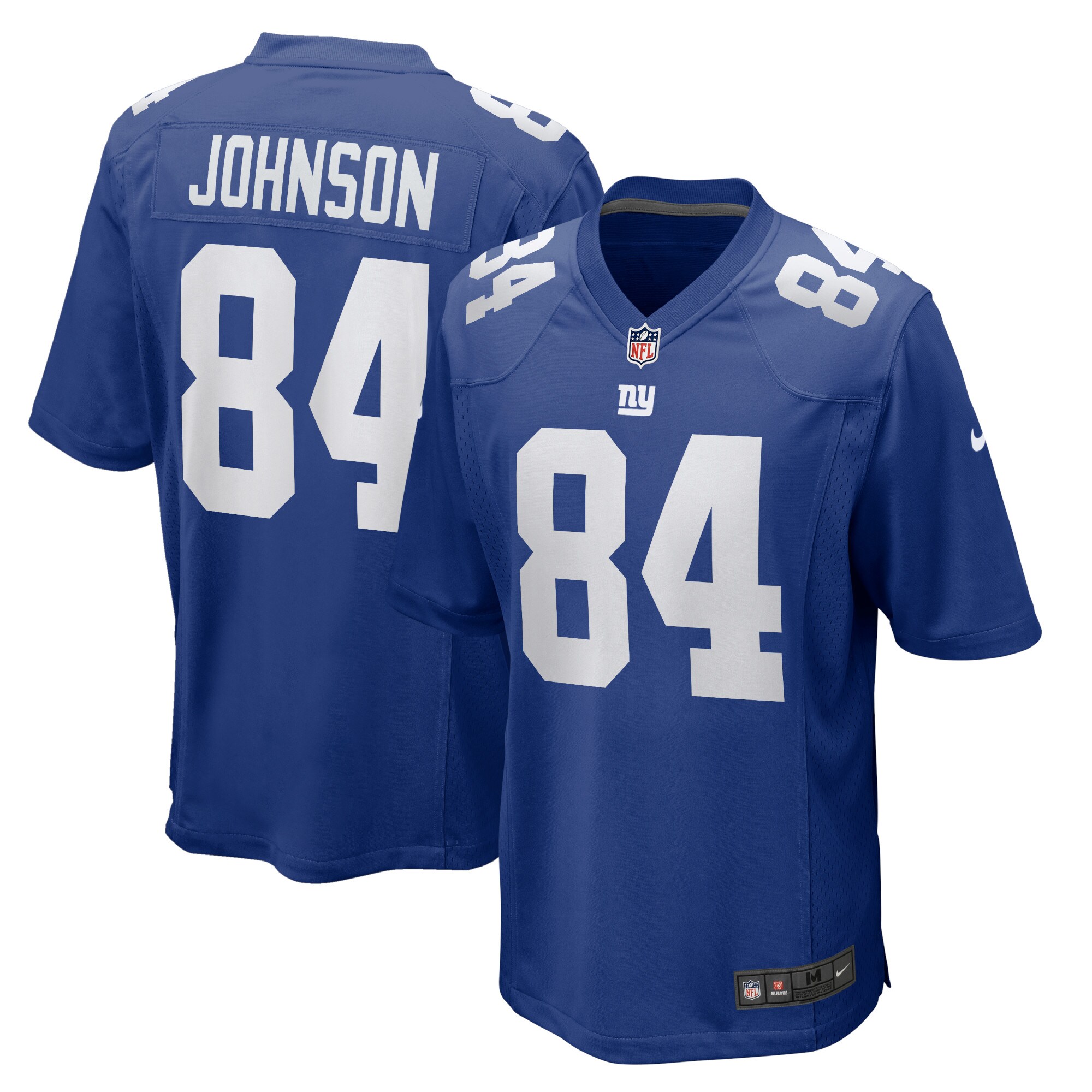 Men's New York Giants Marcus Johnson Royal Home Game Player Jersey JS8788 nicesnker