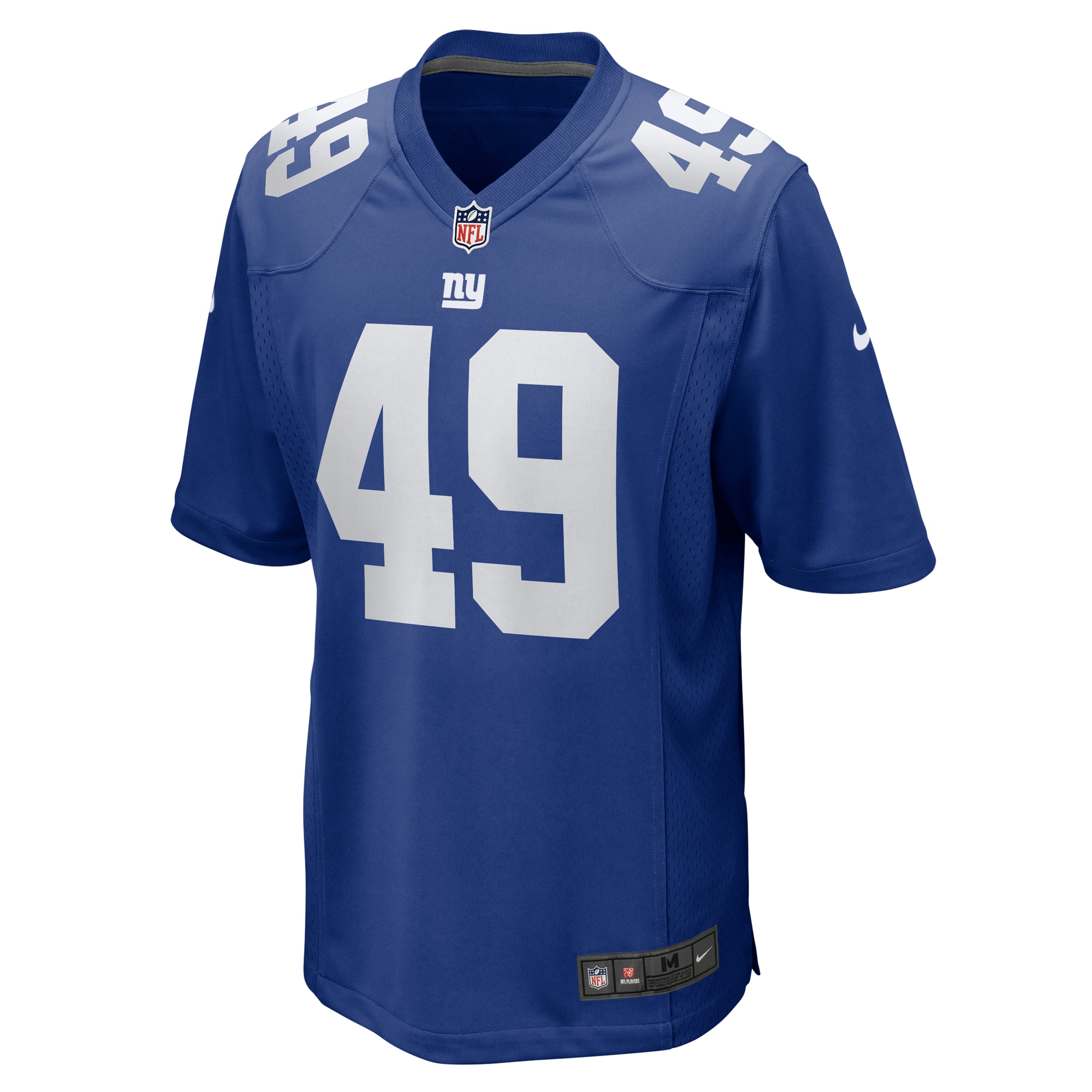 Men's New York Giants Matthew Adams Royal Team Game Jersey JS9784 nicesnker - Image 2