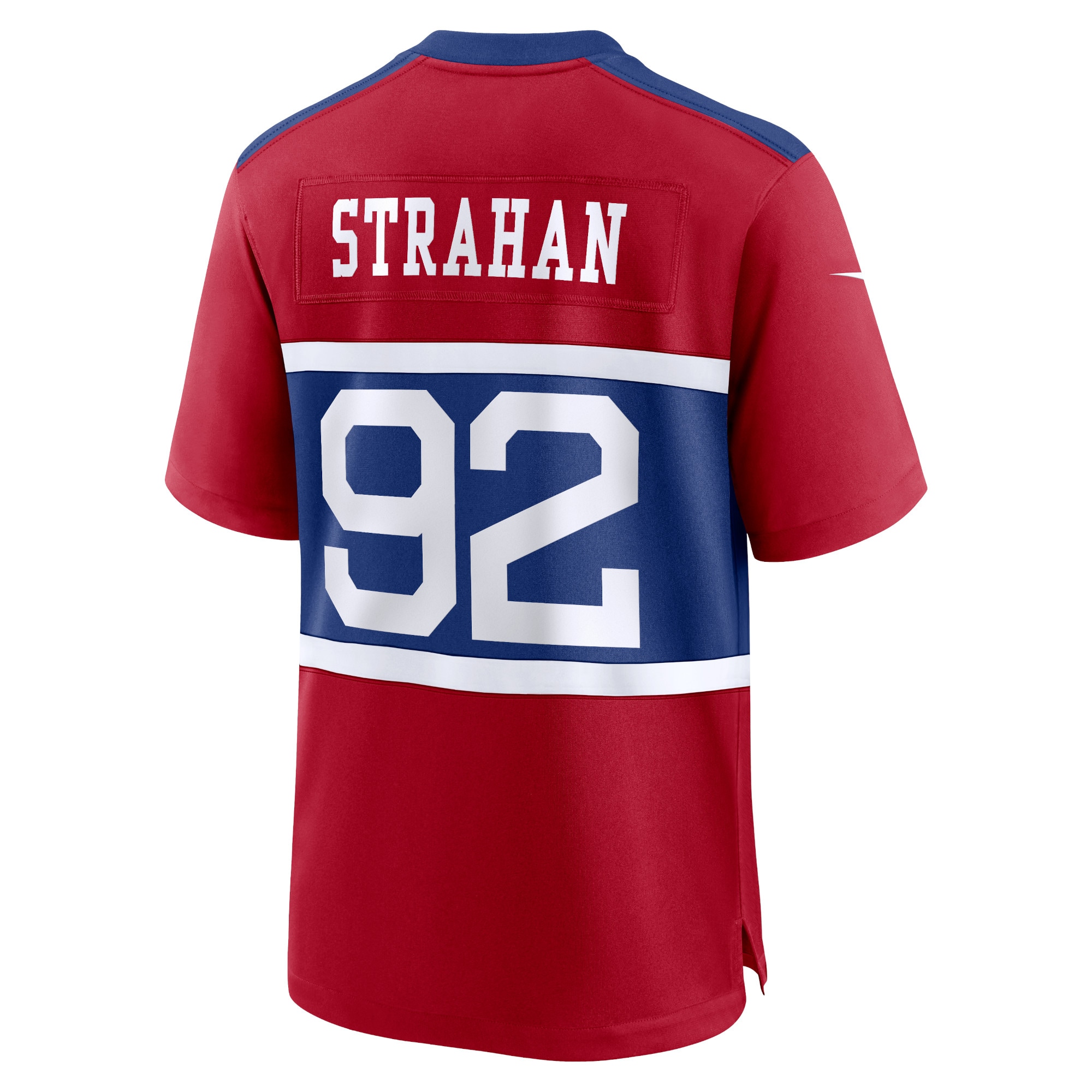 Men's New York Giants Michael Strahan Century Red Alternate Retired Player Game Jersey JS6602 nicesnker - Image 3