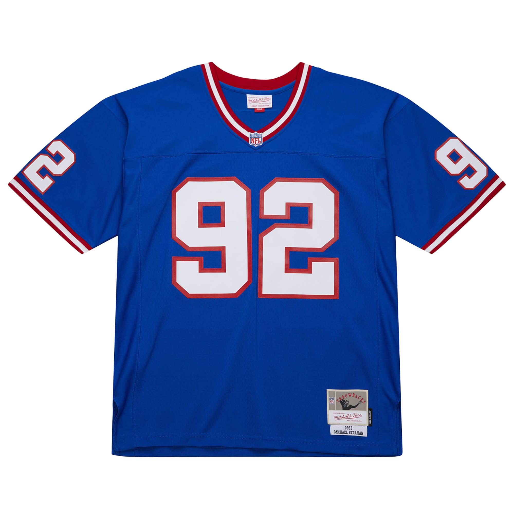 Men's New York Giants Michael Strahan Mitchell & Ness Royal 1993 Legacy Jersey JS3211 nicesnker - Image 2