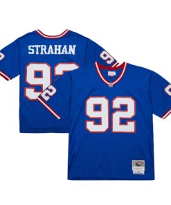Men's New York Giants Michael Strahan Mitchell & Ness Royal 1993 Legacy Jersey JS3211 nicesnker