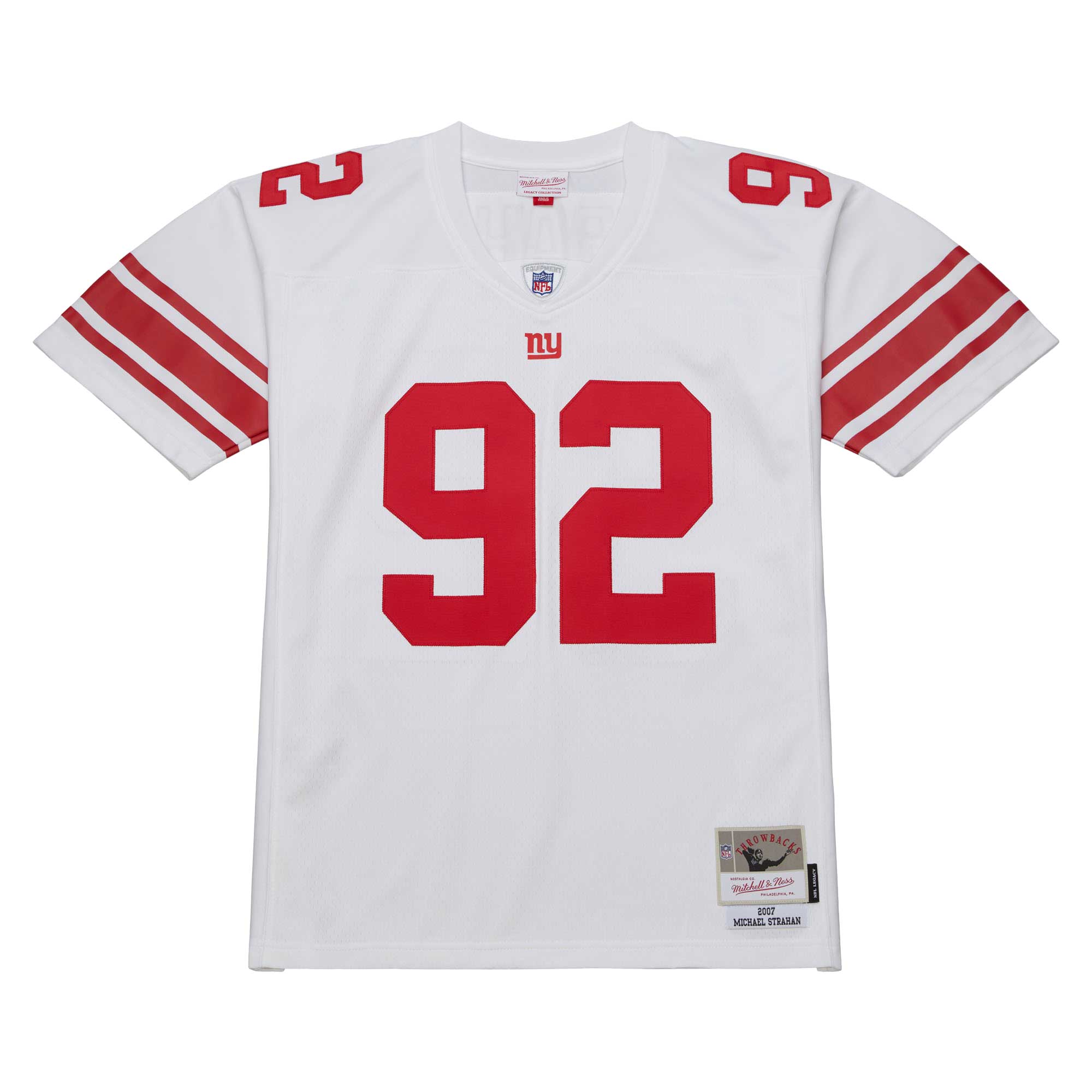 Men's New York Giants Michael Strahan Mitchell & Ness White Legacy Jersey JS5377 nicesnker - Image 2