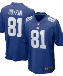 Men's New York Giants Miles Boykin Royal Team Game Jersey JS3980 nicesnker
