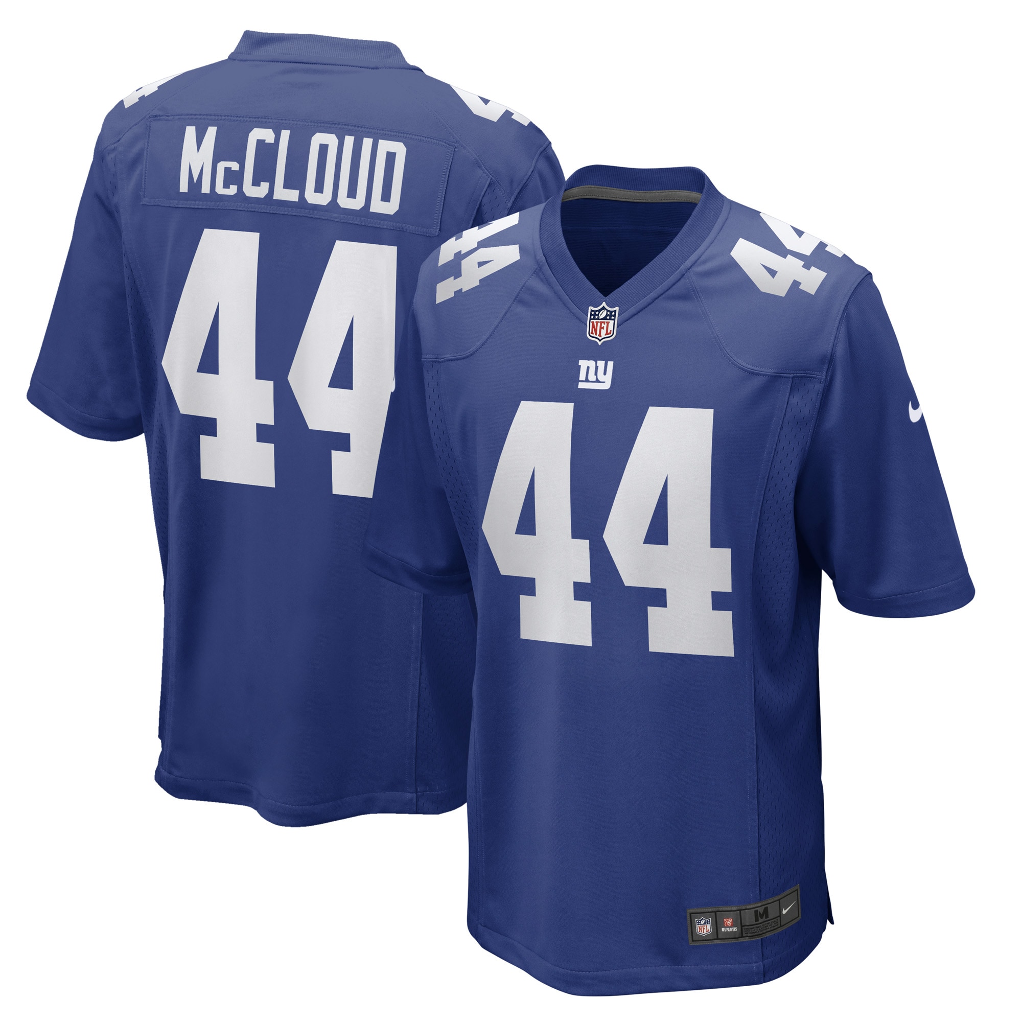 Men's New York Giants Nick McCloud Royal Game Player Jersey JS7352 nicesnker