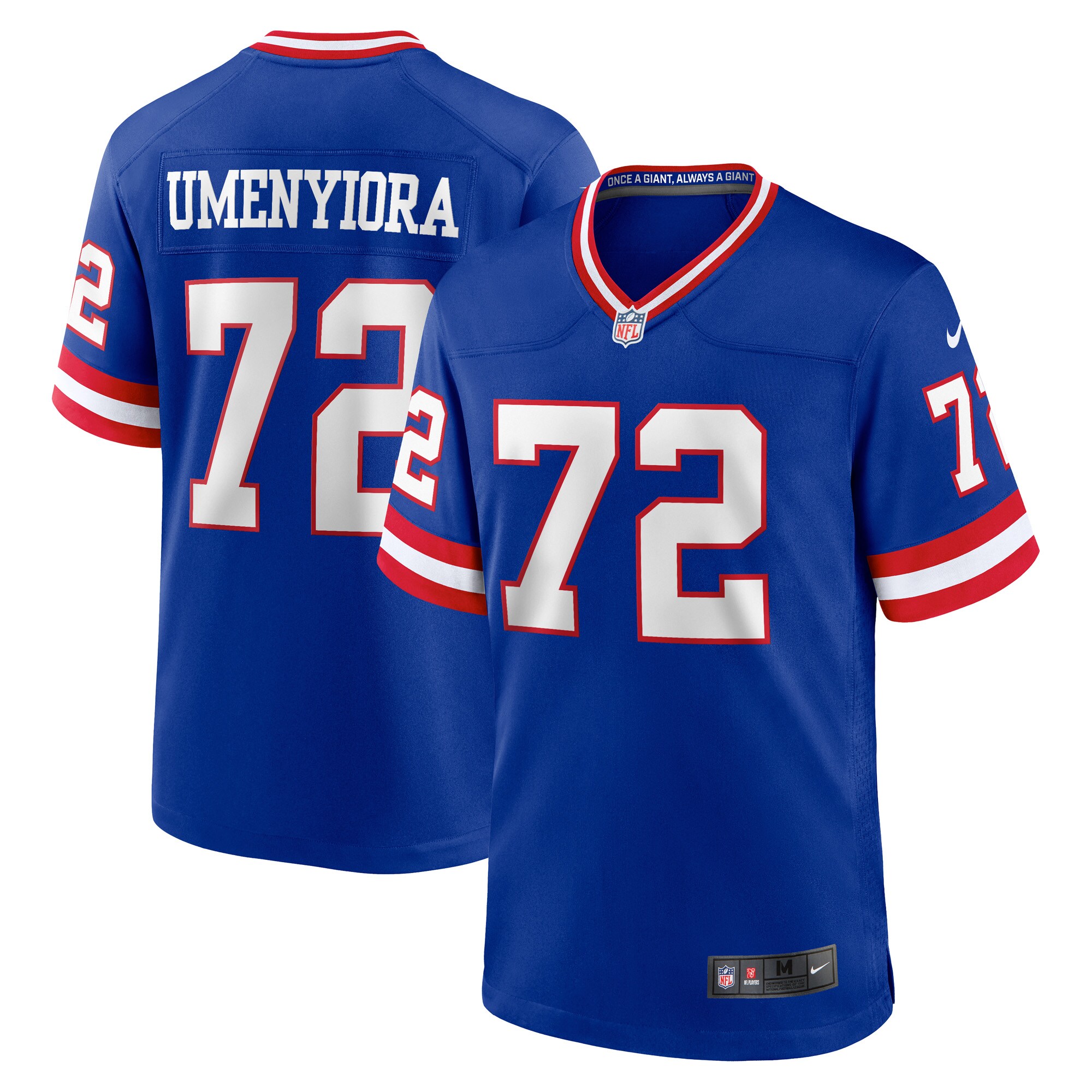Men's New York Giants Osi Umenyiora Royal Classic Retired Player Game Jersey JS6908 nicesnker
