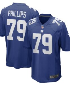 Men's New York Giants Tyre Phillips Royal Game Player Jersey JS2305 nicesnker