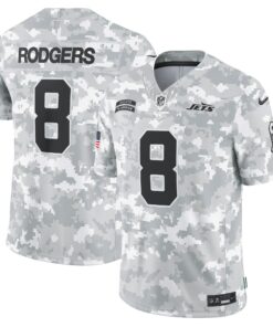 Men's New York Jets Aaron Rodgers Arctic Camo 2024 Salute to Service Limited Jersey JS7236 nicesnker