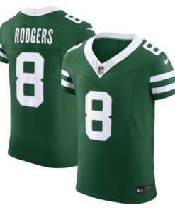 Men's New York Jets Aaron Rodgers Gotham Green Vapor F.U.S.E. Elite Jersey JS2310 nicesnker