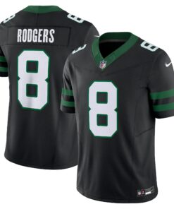 Men's New York Jets Aaron Rodgers Legacy Black Alternate Vapor F.U.S.E. Limited Jersey JS7120 nicesnker