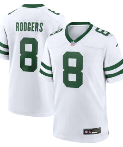 Men's New York Jets Aaron Rodgers Legacy White Game Jersey JS3988 nicesnker
