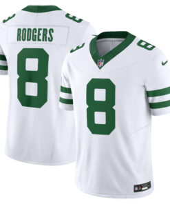 Men's New York Jets Aaron Rodgers Legacy White Vapor F.U.S.E. Limited Jersey JS7367 nicesnker