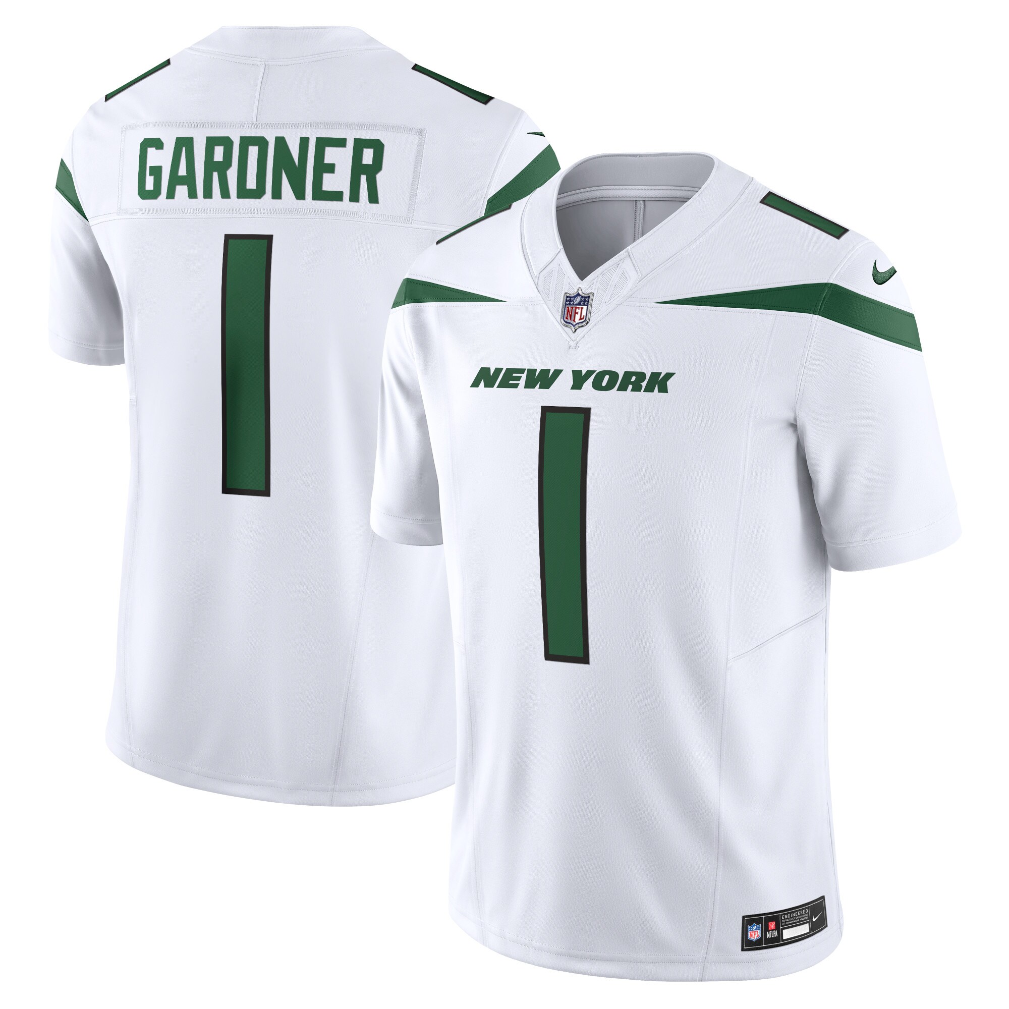 Men's New York Jets Ahmad Sauce Gardner White Vapor F.U.S.E. Limited Jersey JS8227 nicesnker