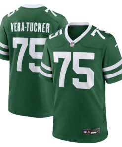 Men's New York Jets Alijah Vera-Tucker Legacy Green Team Game Jersey JS7941 nicesnker