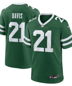 Men's New York Jets Ashtyn Davis Legacy Green Team Game Jersey JS3621 nicesnker