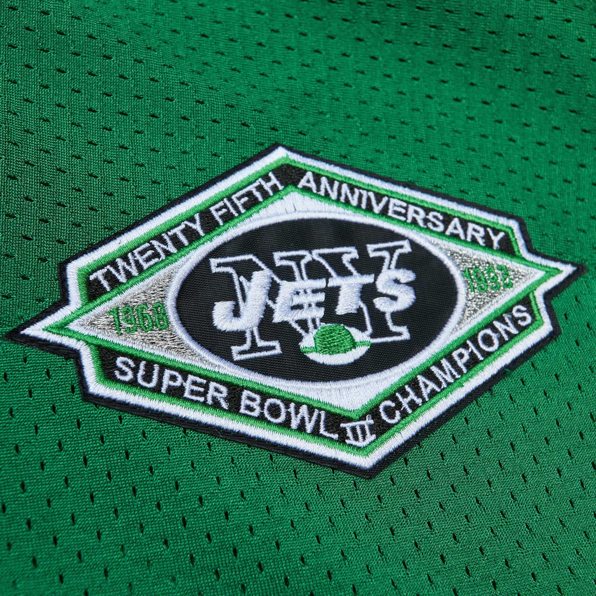 Men's New York Jets Boomer Esiason Mitchell & Ness Kelly Green 1993 Throwback Retired Player Pocket Jersey JS1269 nicesnker - Image 5