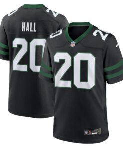 Men's New York Jets Breece Hall Legacy Black Alternate Game Jersey JS6322 nicesnker