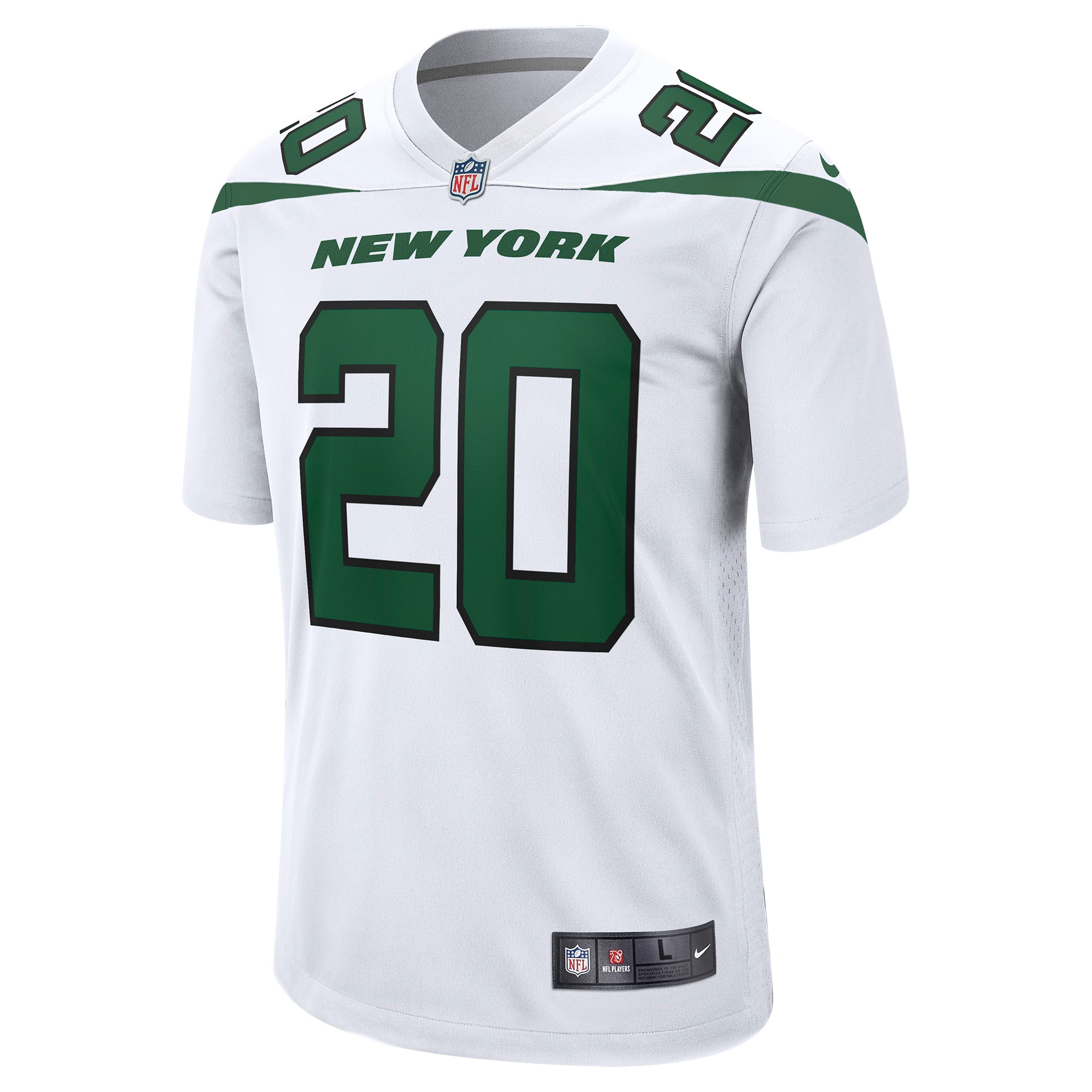 Men's New York Jets Breece Hall White Away Game Player Jersey JS3212 nicesnker - Image 2