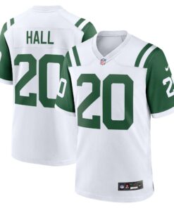 Men's New York Jets Breece Hall White Classic Alternate Game Jersey JS3369 nicesnker