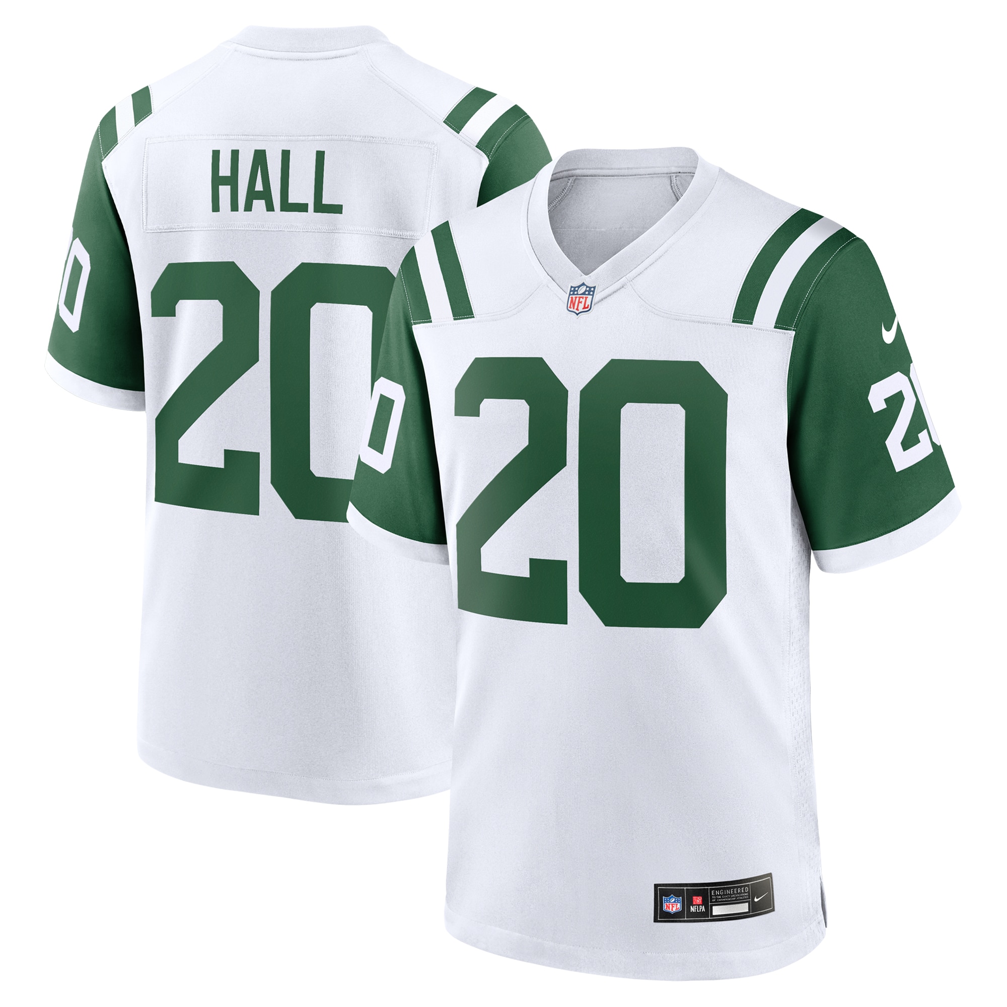 Men's New York Jets Breece Hall White Classic Alternate Game Jersey JS3369 nicesnker