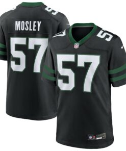 Men's New York Jets C.J. Mosley Legacy Black Alternate Game Jersey JS8193 nicesnker