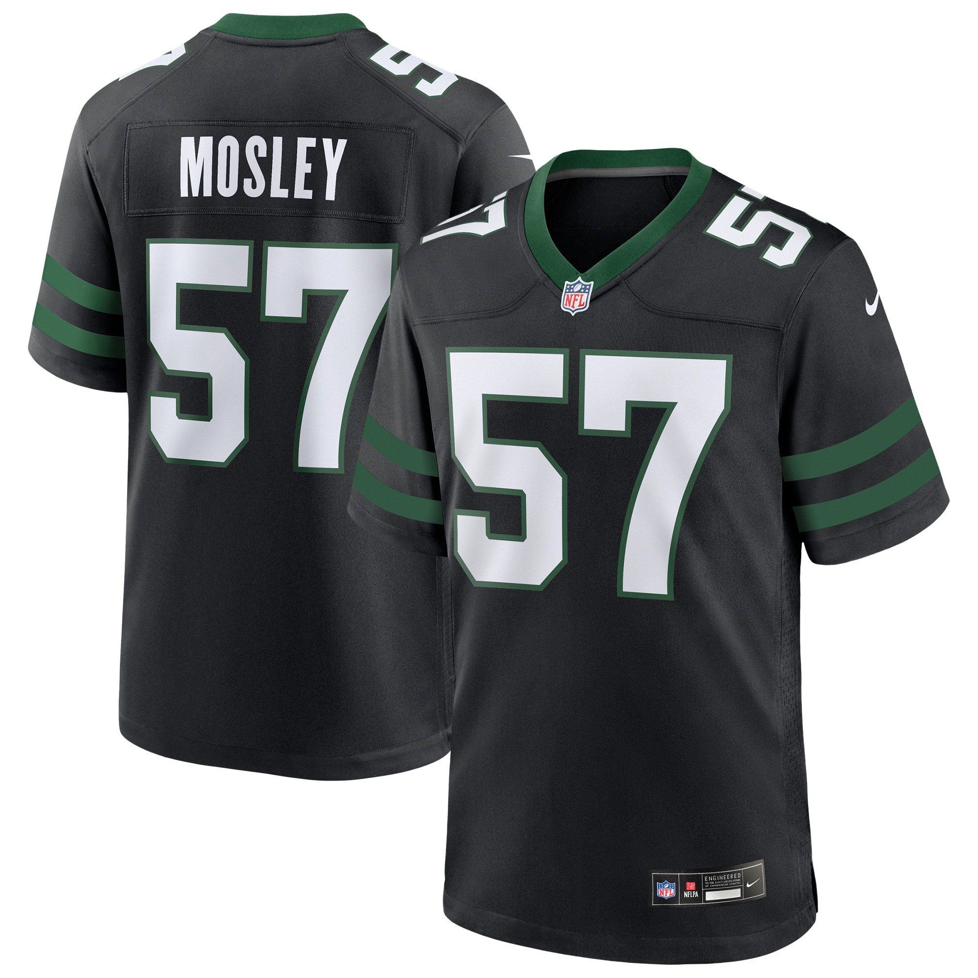 Men's New York Jets C.J. Mosley Legacy Black Alternate Game Jersey JS8193 nicesnker