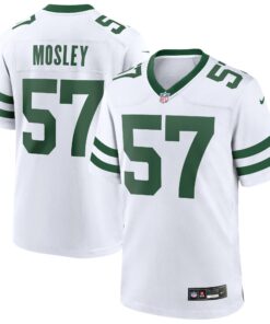 Men's New York Jets C.J. Mosley Legacy White Game Jersey JS2410 nicesnker