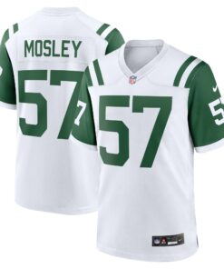 Men's New York Jets C.J. Mosley White Classic Alternate Game Jersey JS3779 nicesnker
