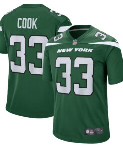 Men's New York Jets Dalvin Cook Gotham Green Game Player Jersey JS4309 nicesnker