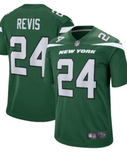 Men's New York Jets Darrelle Revis Gotham Green Retired Player Game Jersey JS5267 nicesnker