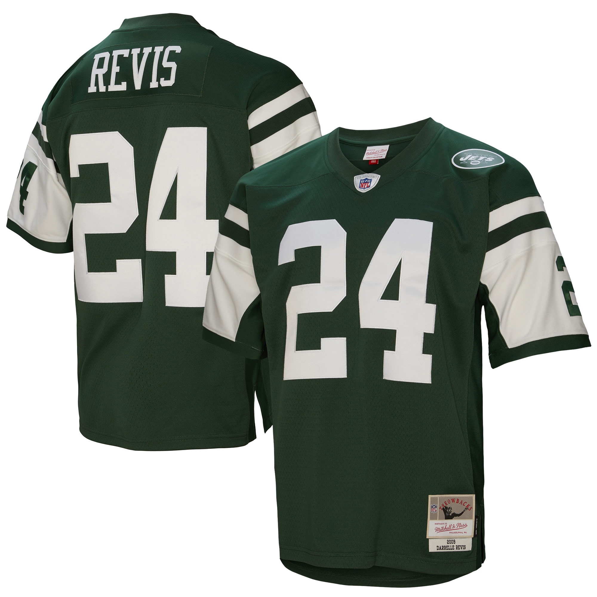 Men's New York Jets Darrelle Revis Mitchell & Ness Green Legacy Jersey JS1693 nicesnker