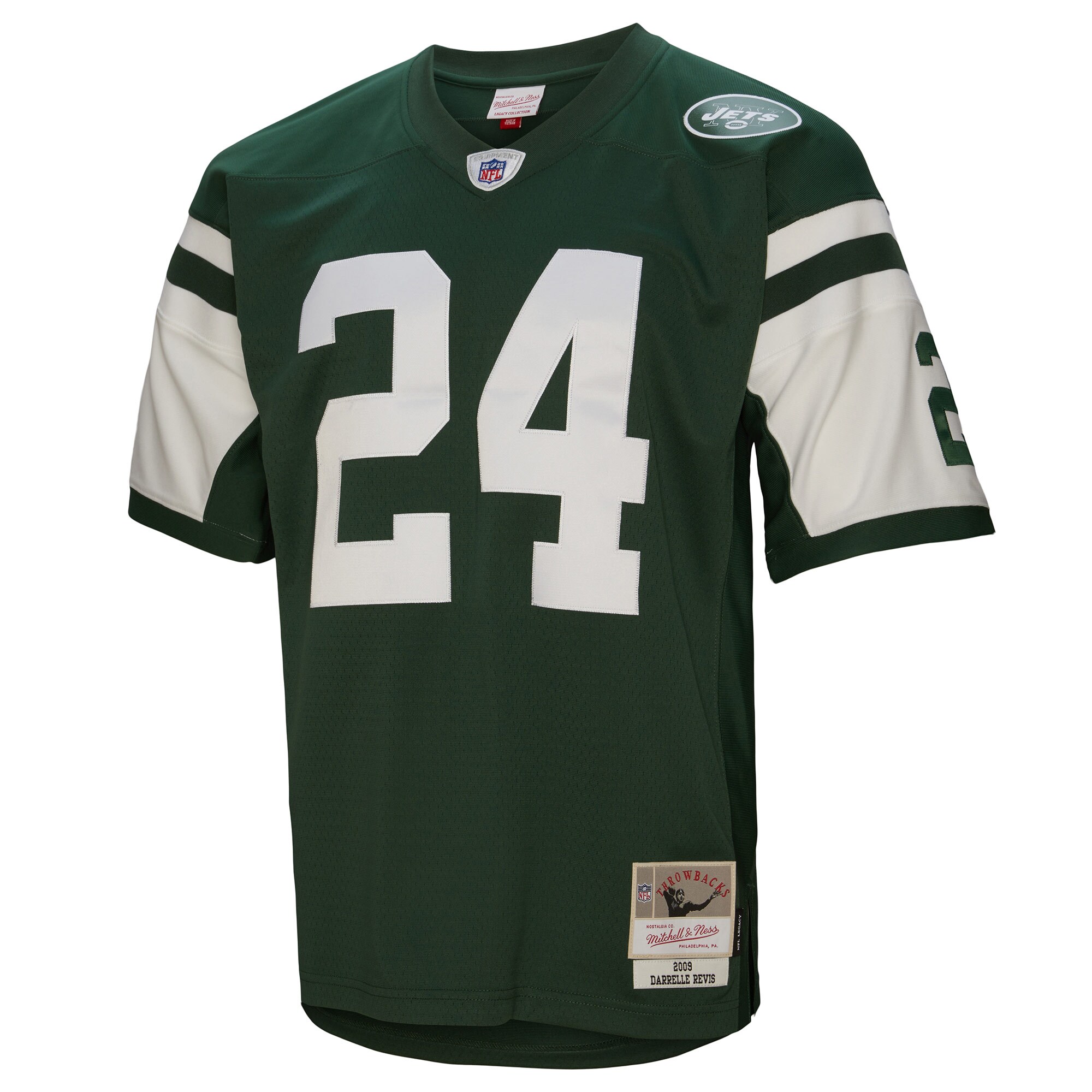 Men's New York Jets Darrelle Revis Mitchell & Ness Green Legacy Jersey JS1693 nicesnker - Image 2