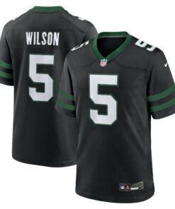 Men's New York Jets Garrett Wilson Legacy Black Alternate Game Jersey JS9823 nicesnker